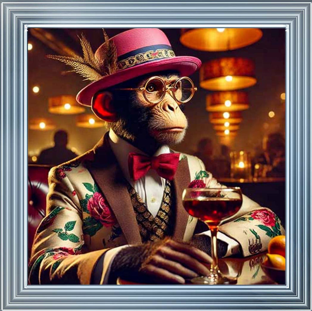 AN2324 Chimpanzee Drinking Wine