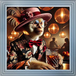 AN2325 Monkey Drinking Wine ||