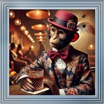 AN2326  Chimpanzee Drinking Wine ||