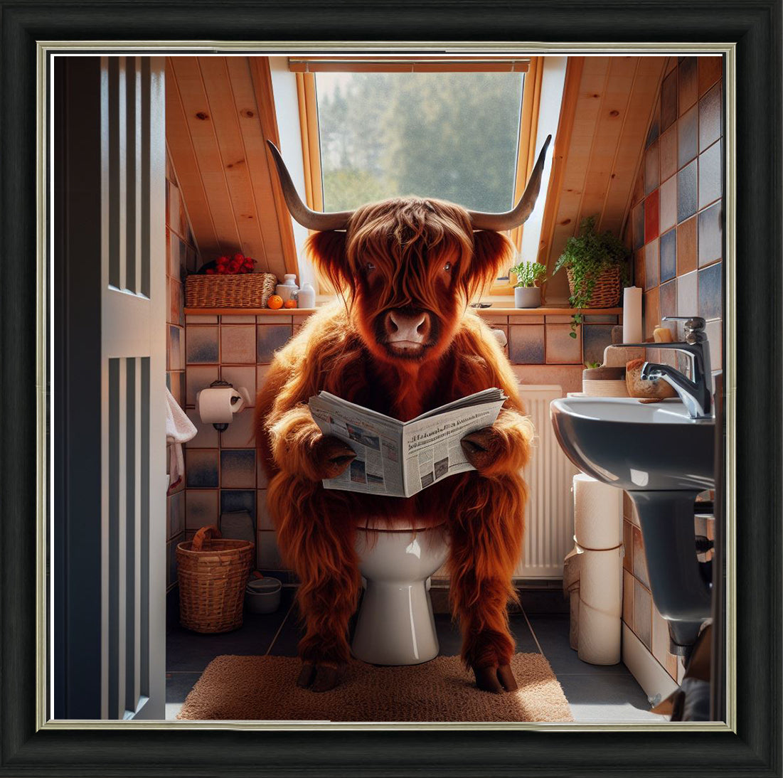 AN1115 HIGHLAND COW ON TOILET || – Final Touches