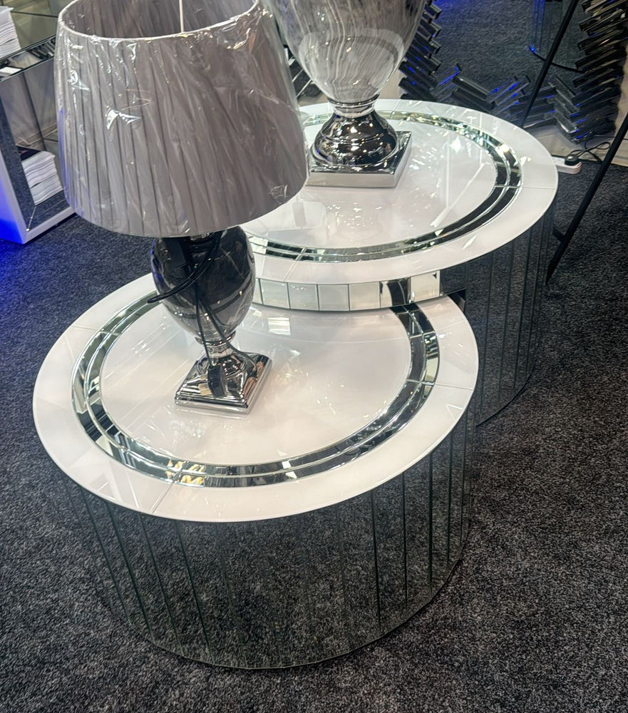 FR-BN-05c Bianco Round Coffee Table Set
