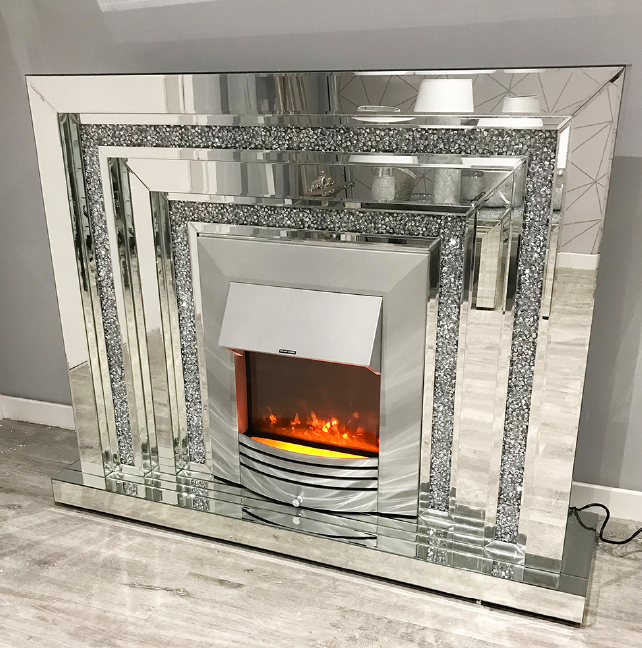Mocka Mirror Levels Fireplace