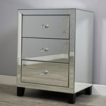 Simply Mirror 3 Drawer Bedside Cabinet